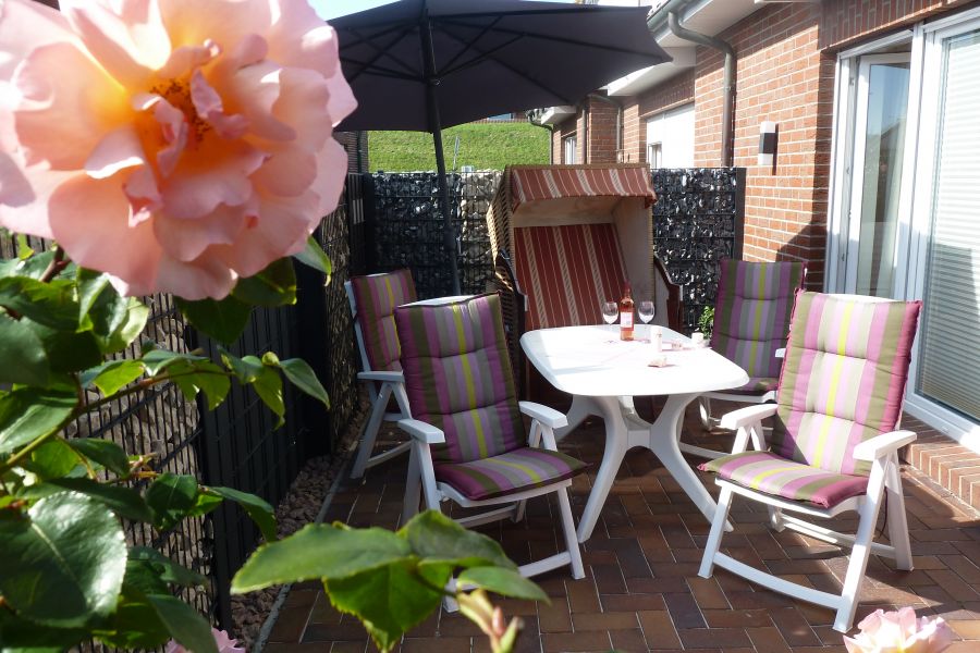 Terrasse des Ferienhauses